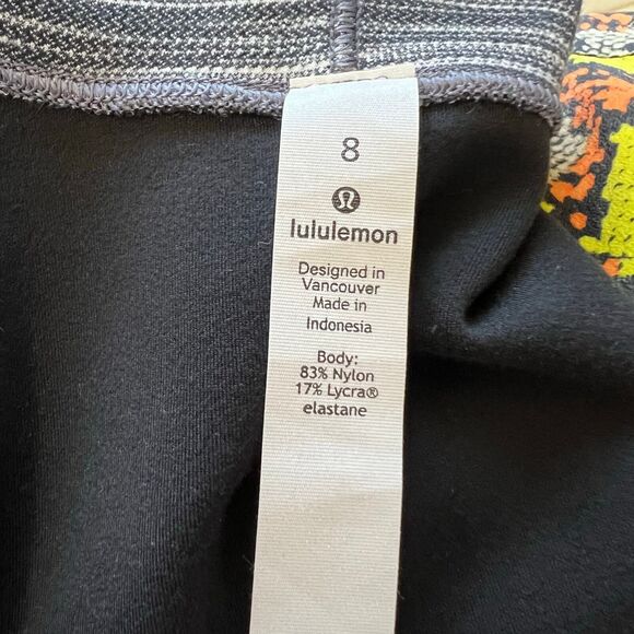 Lululemon Melodic Movement Long Sleeve Space Herringbone Black White size 8 - Picture 3 of 13